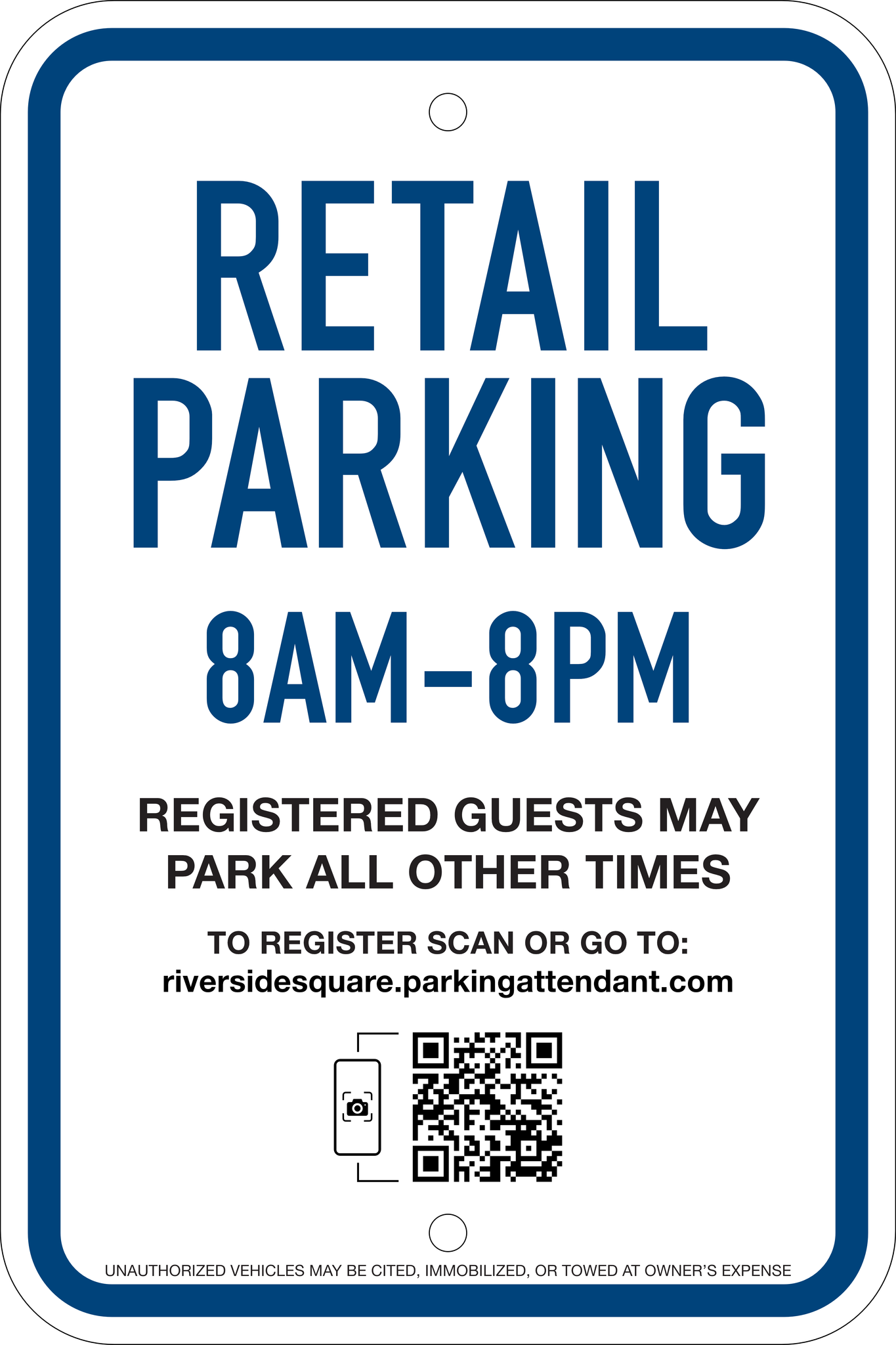 Mixed Use Retail/Guest Parking Sign, 12X18