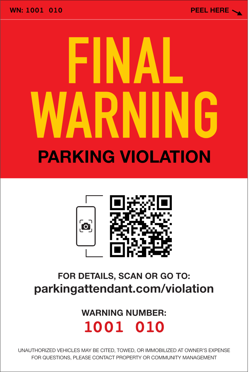 Final Smart Warning Stickers (pack of 50)