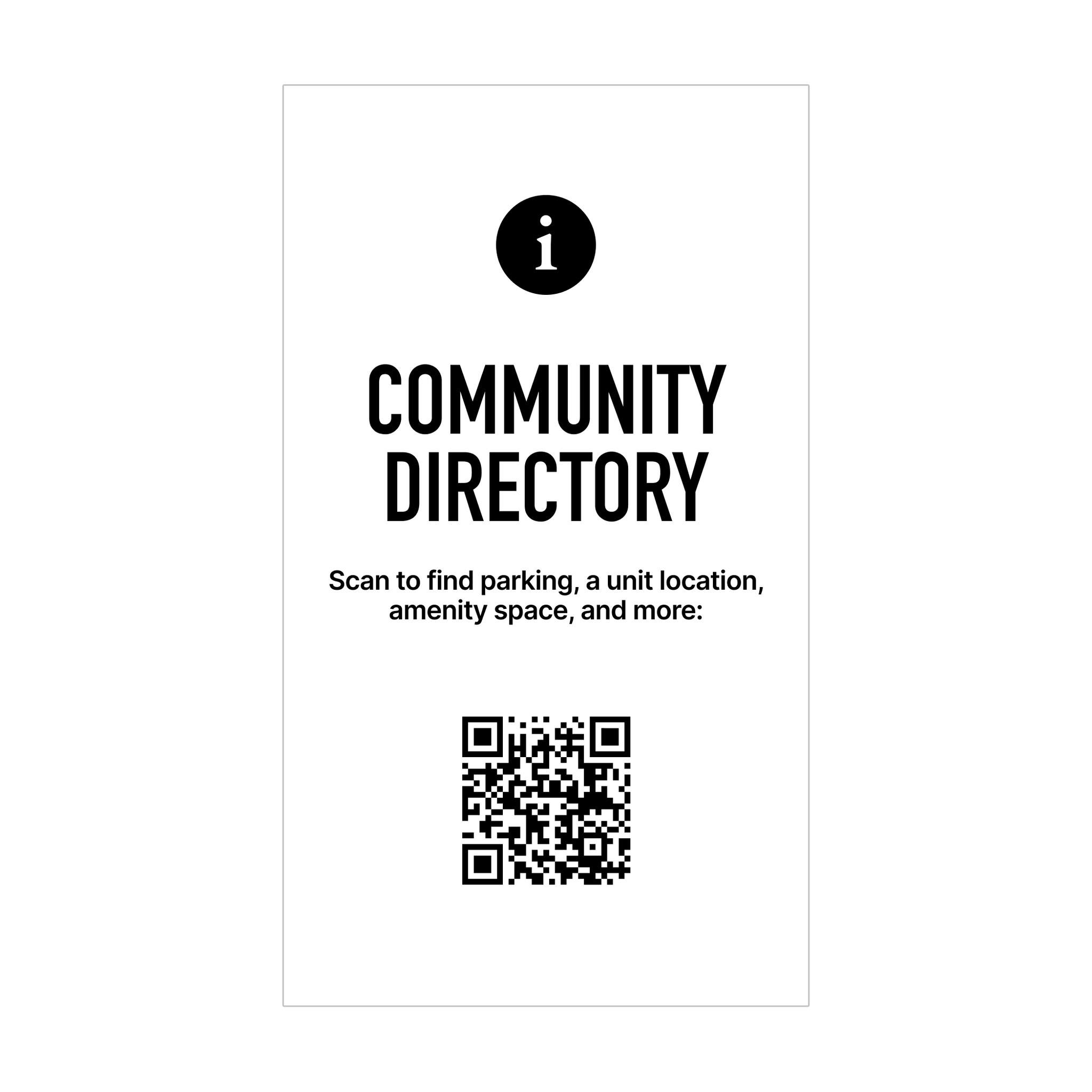 Community Directory Magnet for Residents (pack of 100)