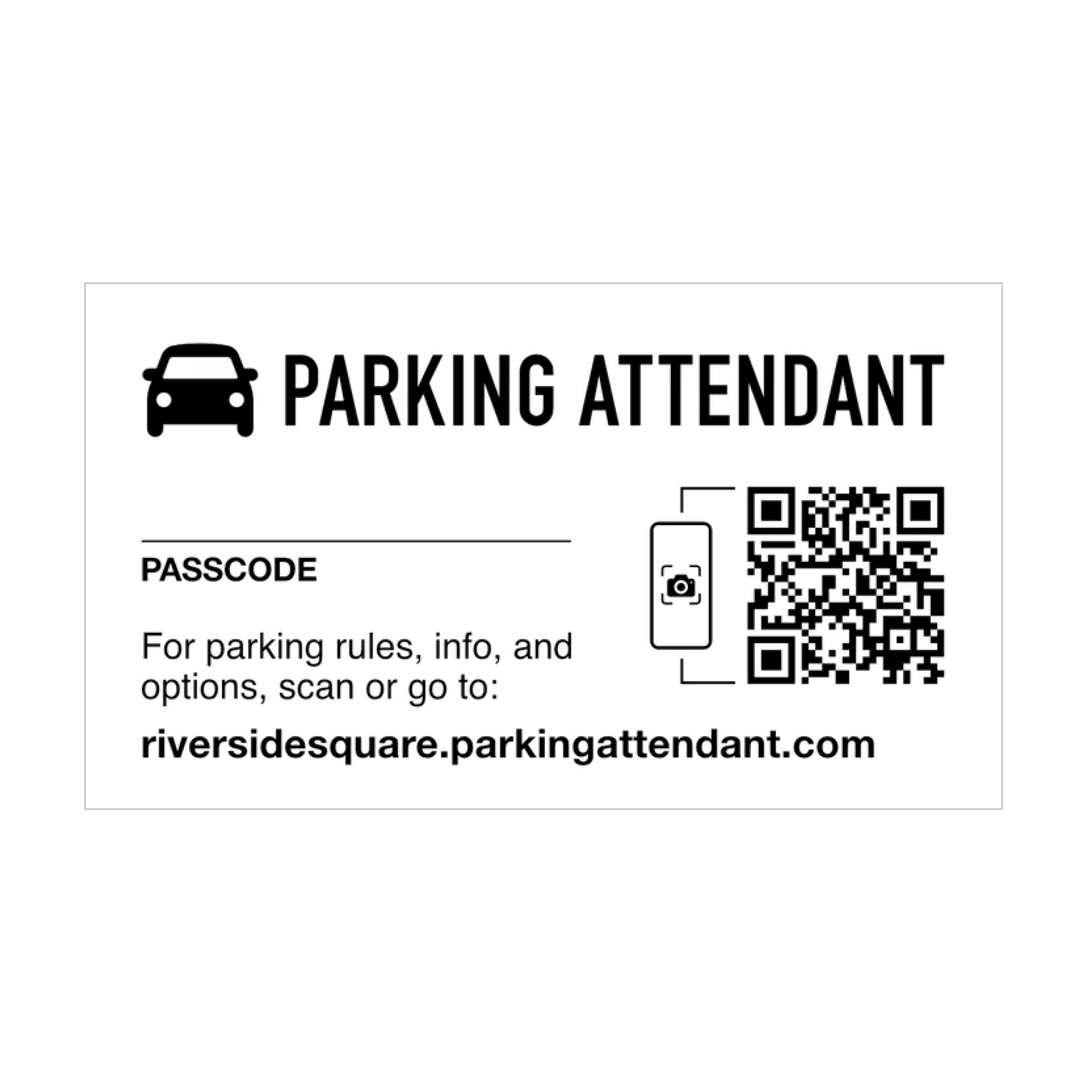 Parking Attendant Magnet for Residents (pack of 100)
