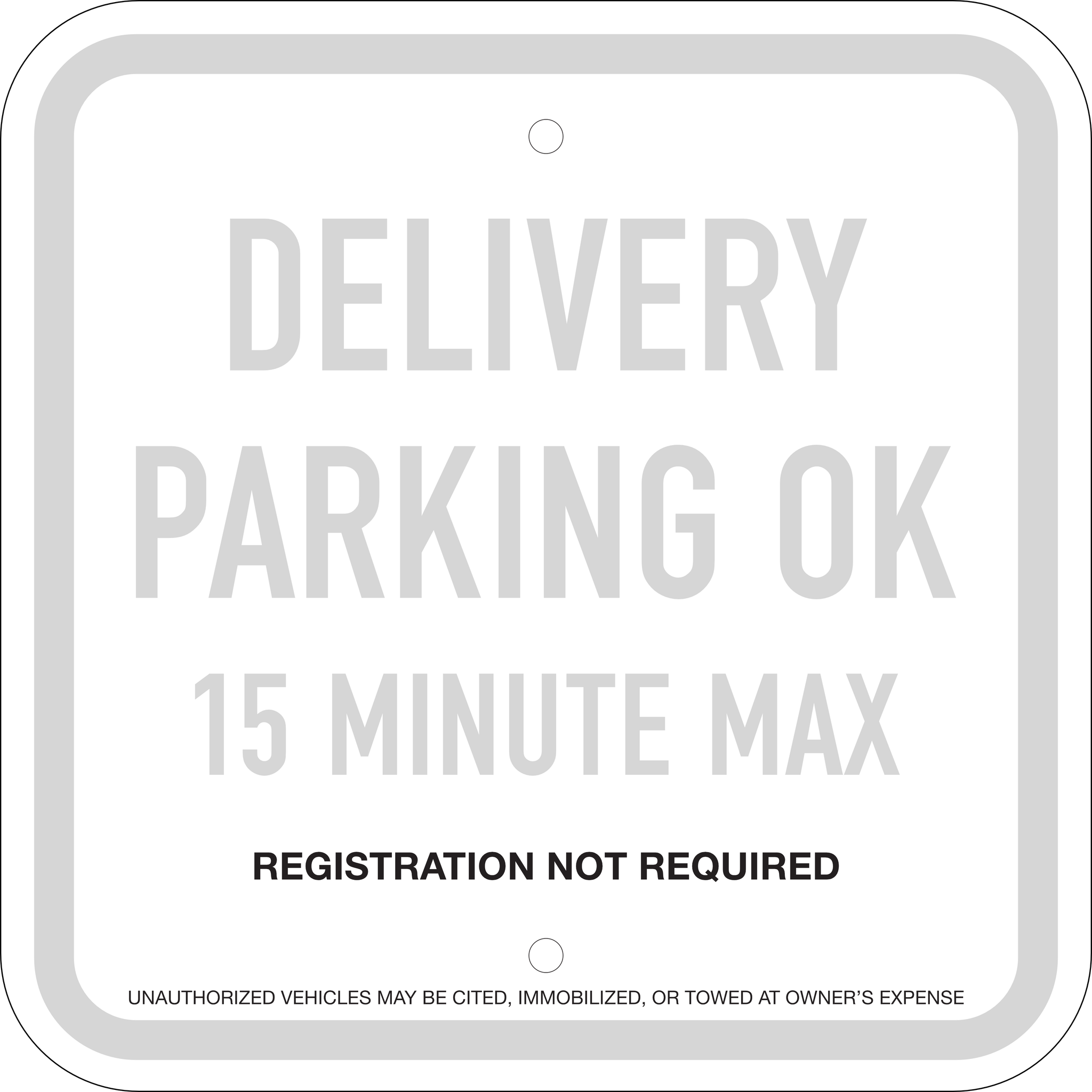 15 Minute Delivery Supplemental Sign: Option 2, 12x12
