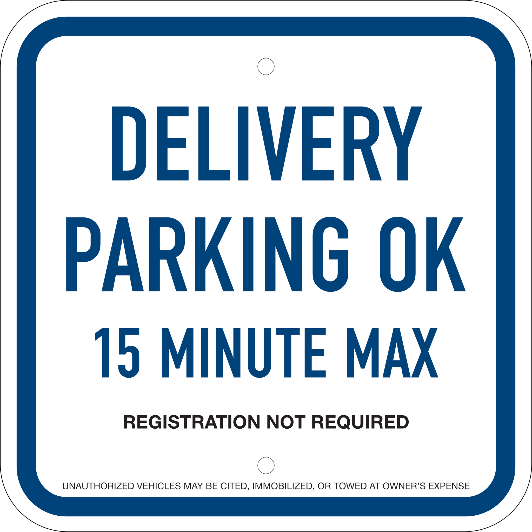 15 Minute Delivery Supplemental Sign: Option 2, 12x12