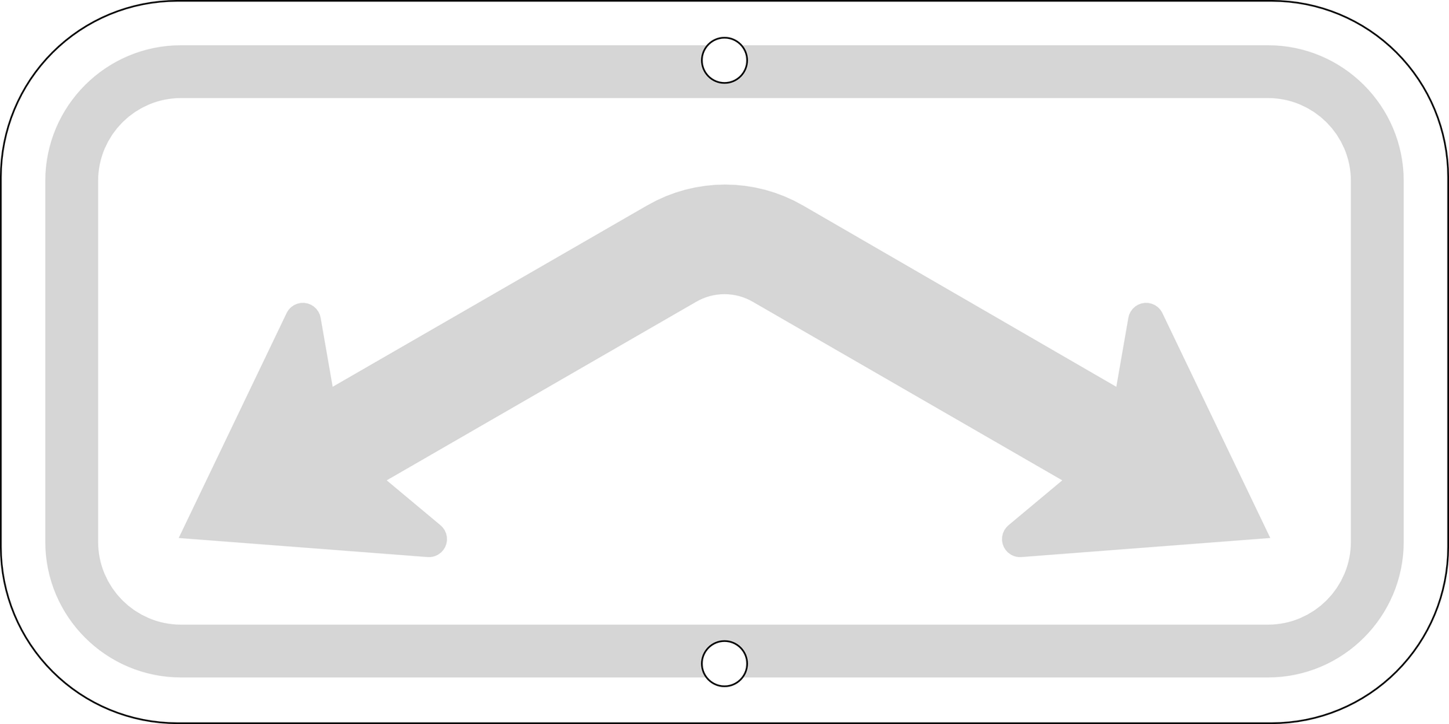 2-Space Arrow Sign, 12x6