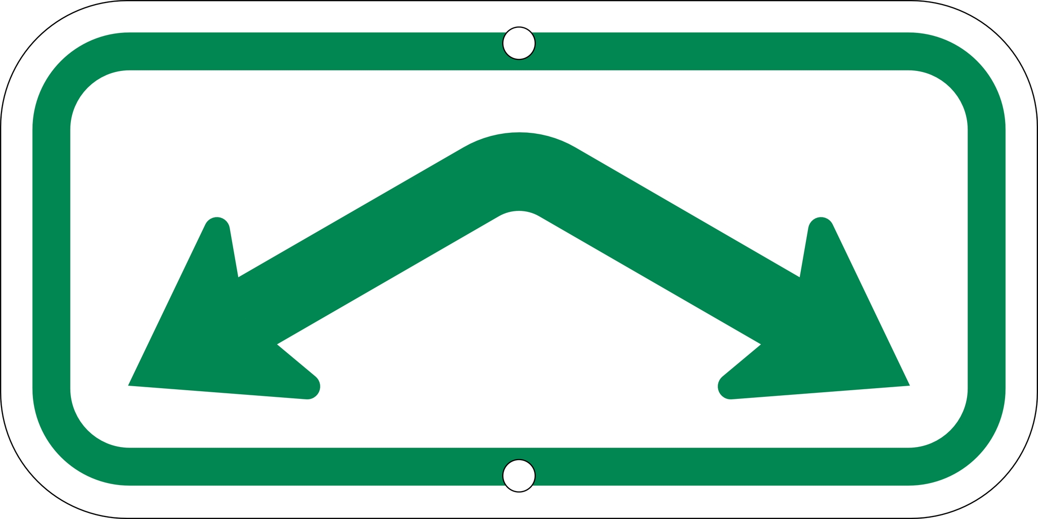 2-Space Arrow Sign, 12x6